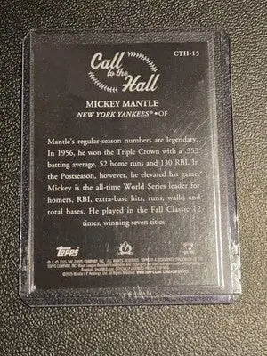 2025 Topps #CTH-15 Mickey Mantle Call to the Hall - Baseball Card Single