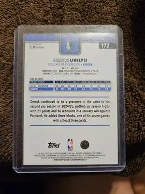 2025 Topps Derek Lively #172 - Trading Cards