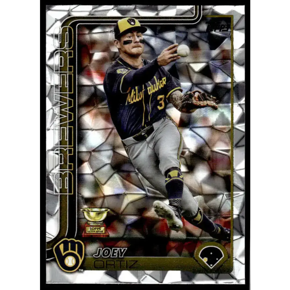 2025 Topps Diamante Foil #165 Joey Ortiz NM-MT Milwaukee Brewers Baseball Card - Baseball Card Single