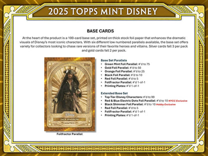 2025 Topps Disney Mint Hobby Box | Columbia Sports Cards - Sports Card Hobby Boxes