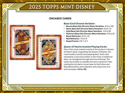 2025 Topps Disney Mint Hobby Box | Columbia Sports Cards - Sports Card Hobby Boxes
