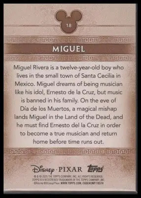 2025 Topps Disney Mint Miguel #18 Bronze Base Coco - Non-Sports Card Single
