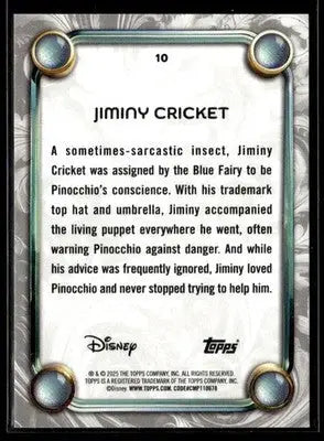2025 Topps Disney Wonder #10 Jiminy Cricket - Non-Sports Card Single
