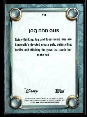 2025 Topps Disney Wonder #111 Jaq and Gus Tier 2 - Non-Sports Card Single