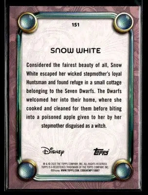 2025 Topps Disney Wonder #151 Snow White Tier 2 - Non-Sports Card Single