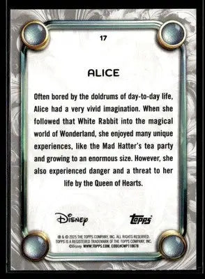2025 Topps Disney Wonder #17 Alice - Non-Sports Card Single