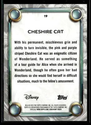 2025 Topps Disney Wonder #19 Cheshire Cat - Non-Sports Card Single