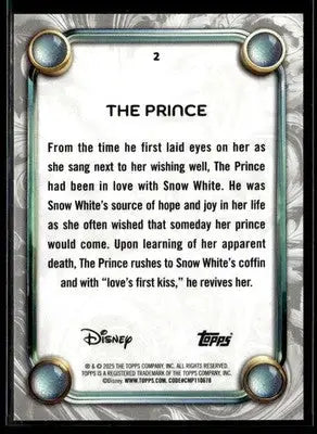 2025 Topps Disney Wonder #2 The Prince - Non-Sports Card Single