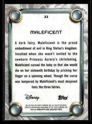 2025 Topps Disney Wonder #32 Maleficent - Non-Sports Card Single
