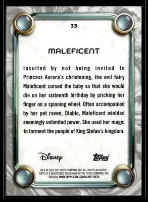 2025 Topps Disney Wonder #33 Maleficent - Non-Sports Card Single
