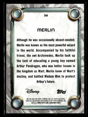 2025 Topps Disney Wonder #36 Merlin - Non-Sports Card Single