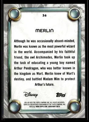 2025 Topps Disney Wonder #36 Merlin - Non-Sports Card Single