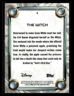2025 Topps Disney Wonder #4 The Witch - Non-Sports Card Single