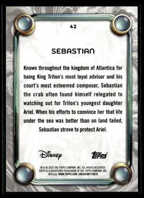2025 Topps Disney Wonder #42 Sebastian - Non-Sports Card Single