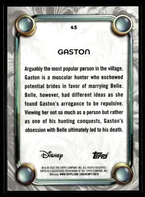 2025 Topps Disney Wonder #45 Gaston - Non-Sports Card Single