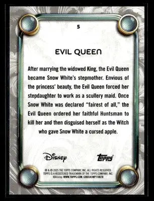 2025 Topps Disney Wonder #5 Evil Queen - Non-Sports Card Single