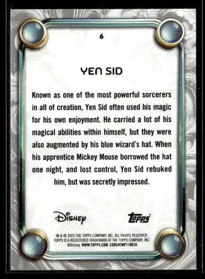 2025 Topps Disney Wonder #6 Yen Sid - Non-Sports Card Single