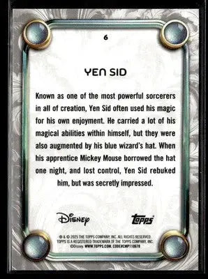 2025 Topps Disney Wonder #6 Yen Sid - Non-Sports Card Single