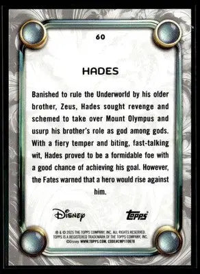 2025 Topps Disney Wonder #60 Hades - Non-Sports Card Single