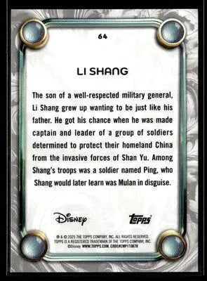 2025 Topps Disney Wonder #64 Li Shang - Non-Sports Card Single