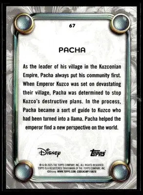 2025 Topps Disney Wonder #67 Pacha - Non-Sports Card Single