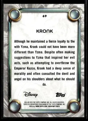 2025 Topps Disney Wonder #69 Kronk - Non-Sports Card Single