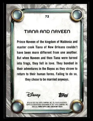2025 Topps Disney Wonder #72 Tiana and Naveen - Non-Sports Card Single