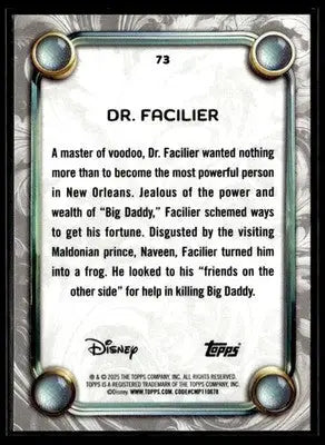 2025 Topps Disney Wonder #73 Dr. Facilier - Non-Sports Card Single