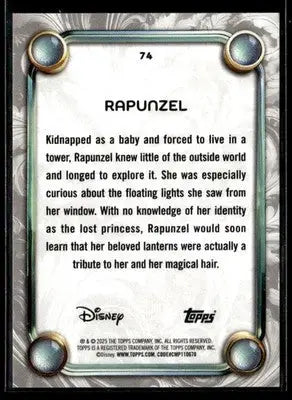 2025 Topps Disney Wonder #74 Rapunzel - Non-Sports Card Single
