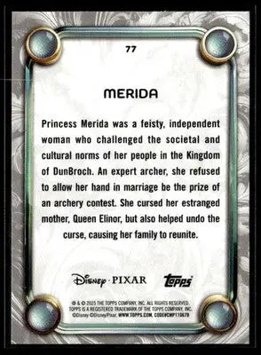 2025 Topps Disney Wonder #77 Merida - Non-Sports Card Single