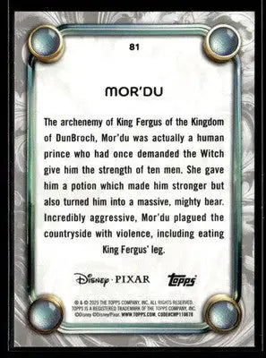 2025 Topps Disney Wonder #81 Mor’Du - Non-Sports Card Single
