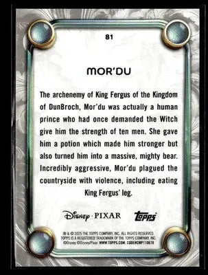 2025 Topps Disney Wonder #81 Mor’Du - Non-Sports Card Single