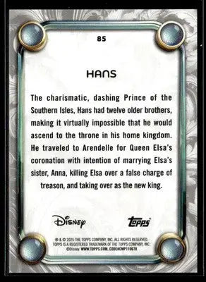 2025 Topps Disney Wonder #85 Hans - Non-Sports Card Single
