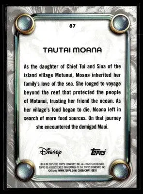 2025 Topps Disney Wonder #87 Tautai Moana - Non-Sports Card Single