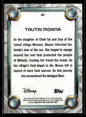 2025 Topps Disney Wonder #87 Tautai Moana - Non-Sports Card Single