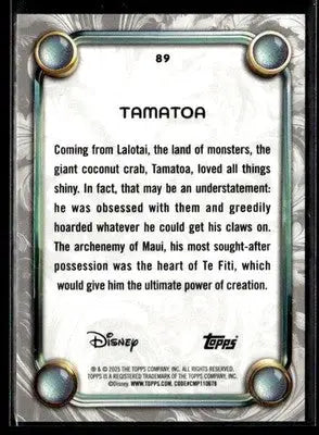 2025 Topps Disney Wonder #89 Tamatoa - Non-Sports Card Single