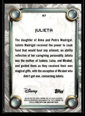 2025 Topps Disney Wonder #97 Julieta - Non-Sports Card Single