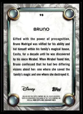 2025 Topps Disney Wonder #98 Bruno - Non-Sports Card Single