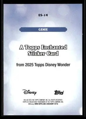 2025 Topps Disney Wonder #ES-14 Genie Enchanted Stickers - Non-Sports Card Single