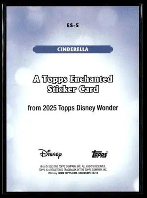 2025 Topps Disney Wonder #ES-5 Cinderella Enchanted Stickers - Non-Sports Card Single