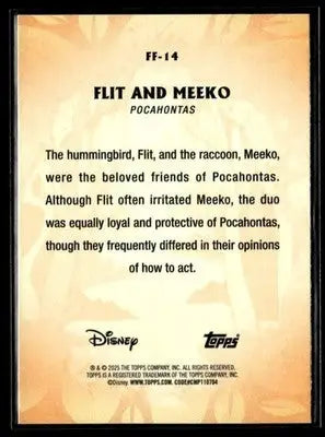 2025 Topps Disney Wonder #FF-14 Flit and Meeko Furry Friends FoilFractor - Non-Sports Card Single