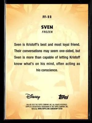 2025 Topps Disney Wonder #FF-22 Sven Furry Friends - Non-Sports Card Single