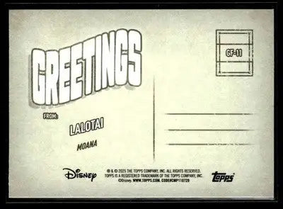2025 Topps Disney Wonder #GF-11 Lalotai Greetings From - Non-Sports Card Single