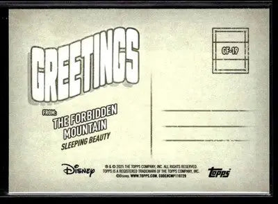 2025 Topps Disney Wonder #GF-19 The Forbidden Mountain Greetings From - Non-Sports Card Single