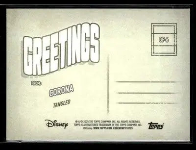 2025 Topps Disney Wonder #GF-6 Corona Greetings From - Non-Sports Card Single