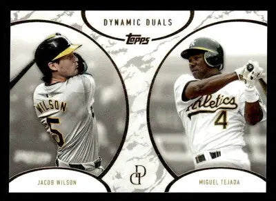 2025 Topps Dynamic Duals #20 Jacob Wilson / Miguel Tejada - Baseball Card Single