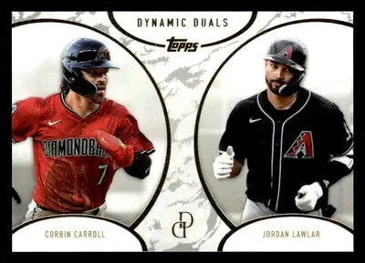 2025 Topps Dynamic Duals #25 Corbin Carroll / Jordan Lawlar - Baseball Card Single