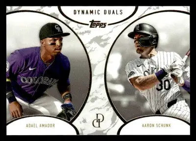2025 Topps Dynamic Duals #26 Adael Amador / Aaron Schunk - Baseball Card Single