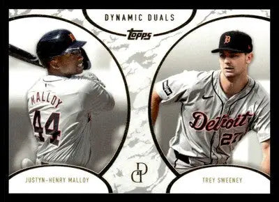 2025 Topps Dynamic Duals #27 Justyn-Henry Malloy / Trey Sweeney - Baseball Card Single