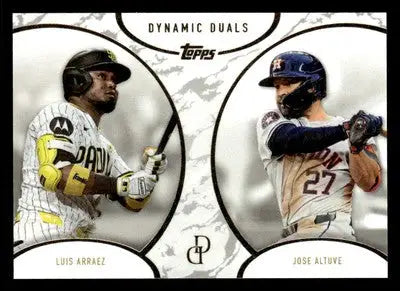 2025 Topps Dynamic Duals #45 Luis Arraez / Jose Altuve - Baseball Card Single